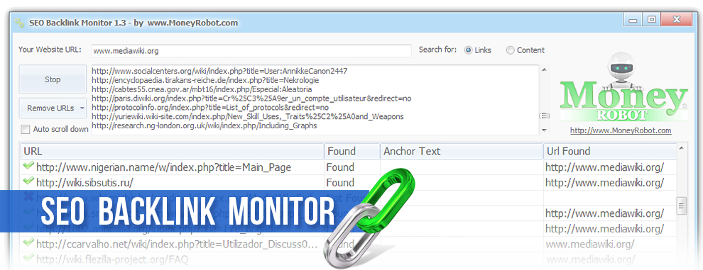 SEO BACKLINK MONITOR